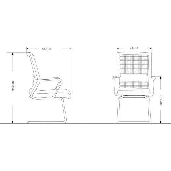 BSJ-8213B/C 網背配固定扶手,經濟之選✌️ - Brilliant Space Office Furniture Limited