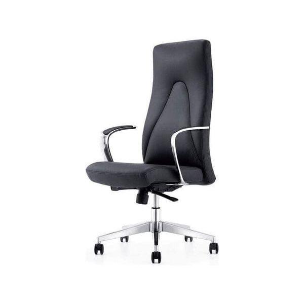 BSC-1262A 半真皮客椅高背(黑色) - Brilliant Space Office Furniture Limited