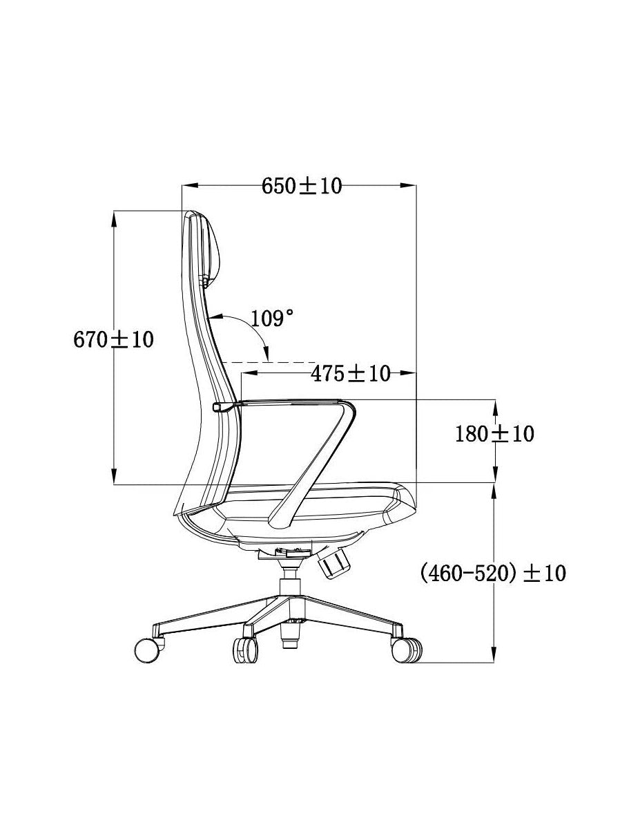 BSJ-5227 款大班椅配金屬扶手