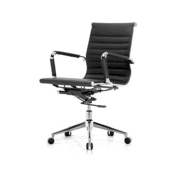 Modern office chair with ergonomic design, padded seat, and adjustable features in sleek material. 現代辦公椅,人體工學設計,帶有軟墊座椅和可調節功能,時尚優質材質。