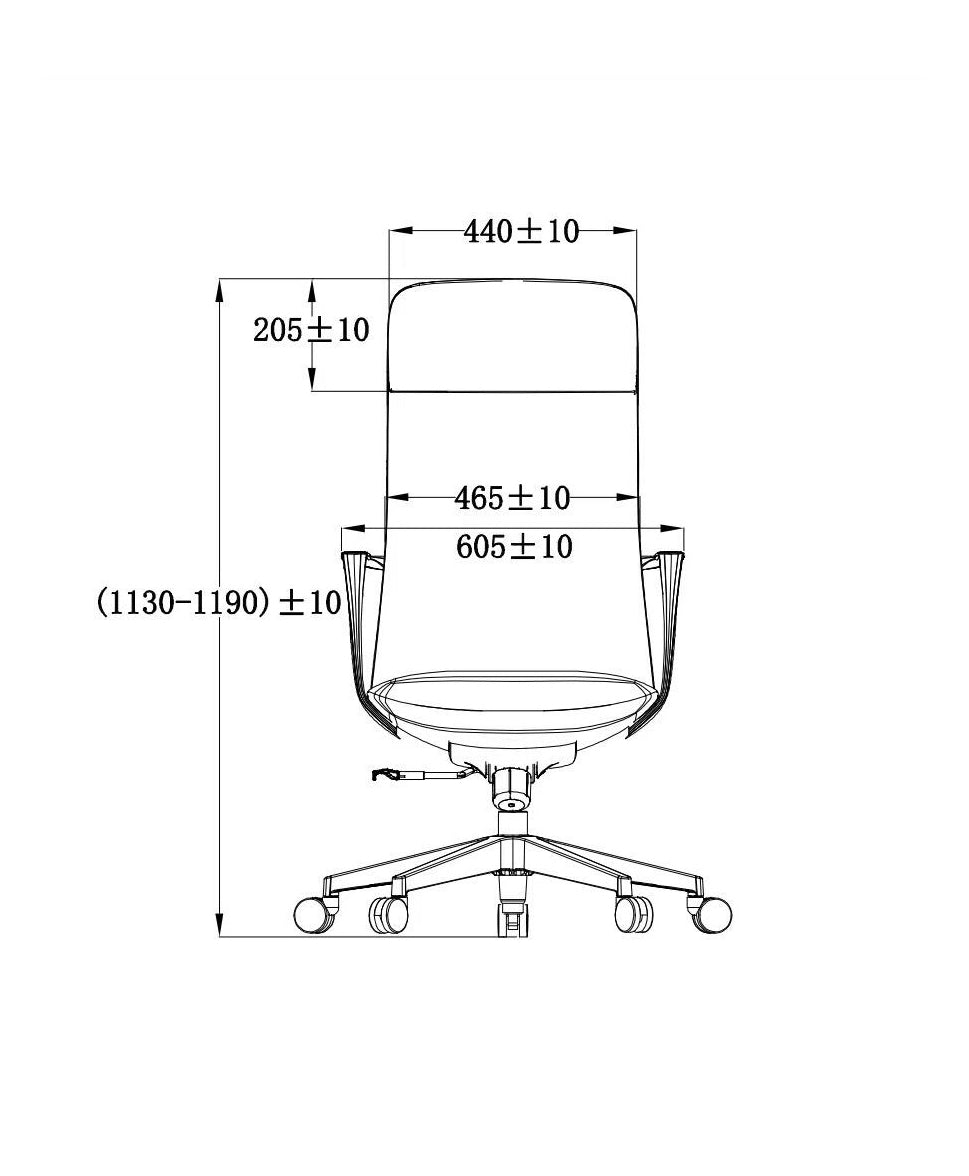 BSJ-5227 款大班椅配金屬扶手