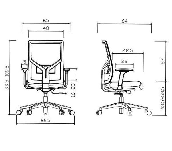 BSC-2226B 特舒適網椅配升降扶手👍 - Brilliant Space Office Furniture Limited