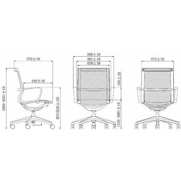 BSC-2285B 高質全網椅連固定扶手👌 - Brilliant Space Office Furniture Limited