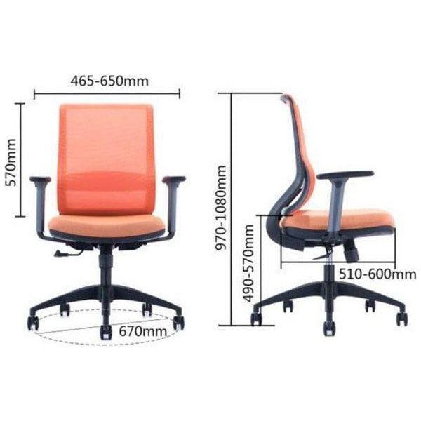 BSJ-YC-323B 網椅配升降扶手 - Brilliant Space Office Furniture Limited