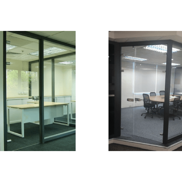 清玻璃單掩門 - Brilliant Space Office Furniture Limited