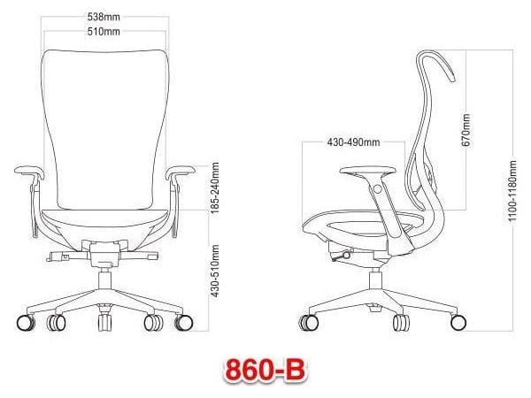 BSJ-8260A 高背全網椅行政椅/客椅