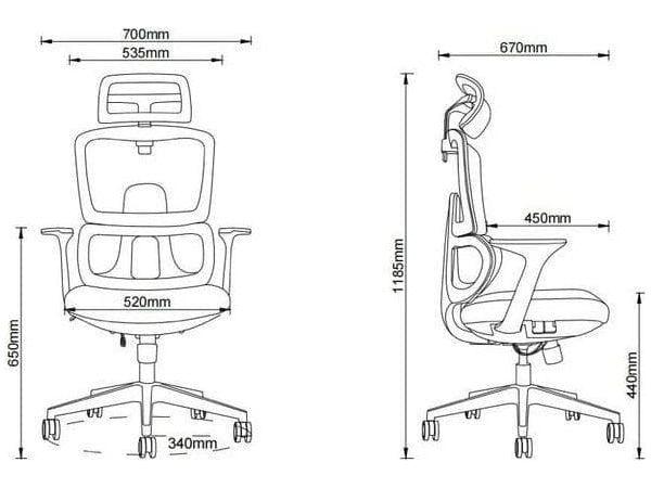 BSJ-Q2202 行政網椅配3D升降扶手/頭枕 - Brilliant Space Office Furniture Limited