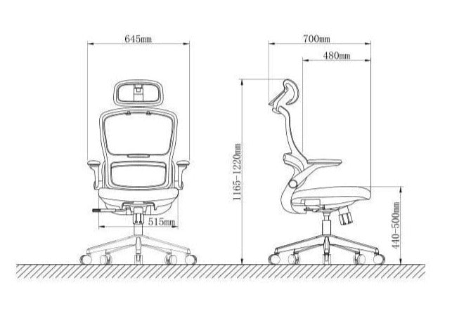 BSJ-72209A 新款網椅配3D升降扶手連頭枕