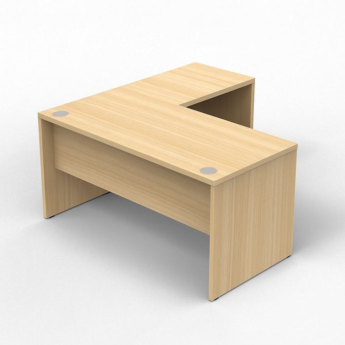 雙面板L形獨立卓楓木色 - Brilliant Space Office Furniture