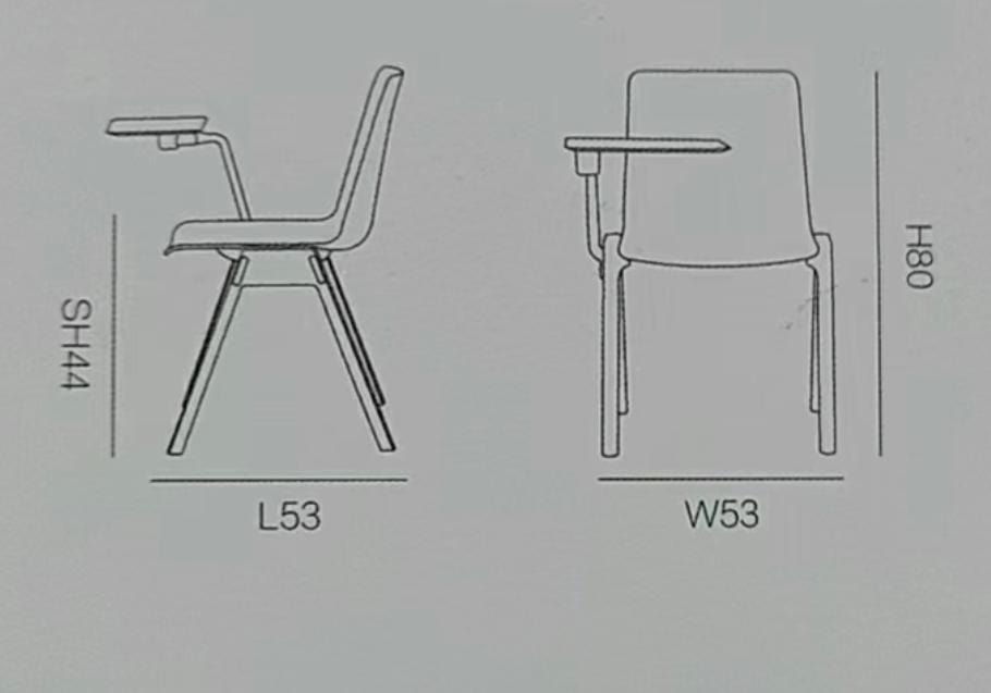 BSJ-F121 培訓椅可加手寫板及輪😃(可加推車)