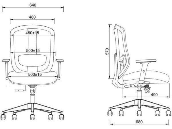 BSJ-MS2023H 高級職員椅(傾仰調節)