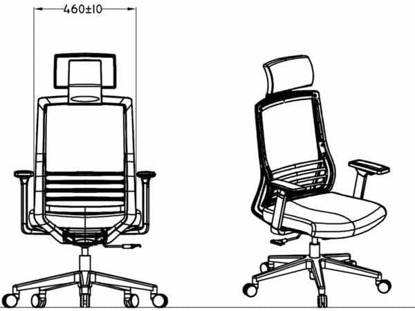 BSJ-3202A 行政網背椅連頭枕