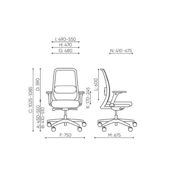BSJ-421 高級網椅配升降扶手😘 - Brilliant Space Office Furniture Limited