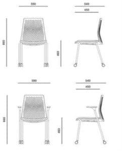 BSJ-Lami-A 多功能疊椅📢(有轆/無轆) - Brilliant Space Office Furniture Limited