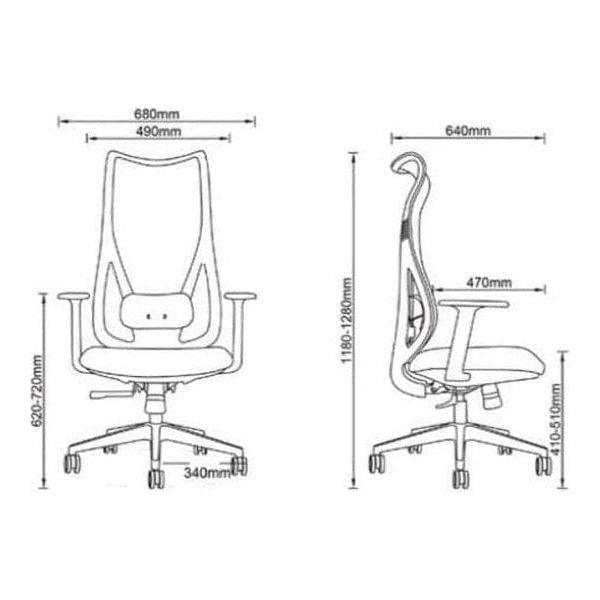 BSJ-62235 型格高背職員網背椅 - Brilliant Space Office Furniture Limited