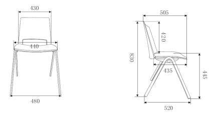 BSJ- ST72006 多功能叠椅📢(可加連接腳配件)(可加推車) - Brilliant Space Office Furniture Limited