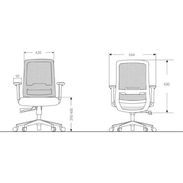 BSJ-U8235L 新款網背椅 (特價) - Brilliant Space Office Furniture Limited