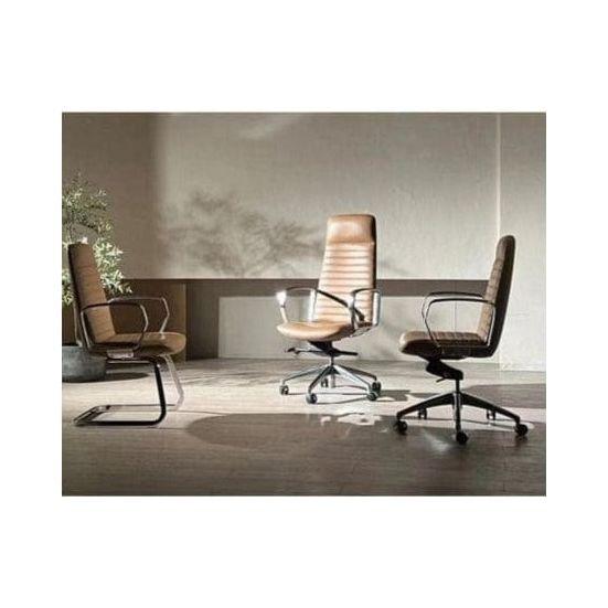 BSJ-6211A 大班椅半真皮配扶手 - Brilliant Space Office Furniture Limited