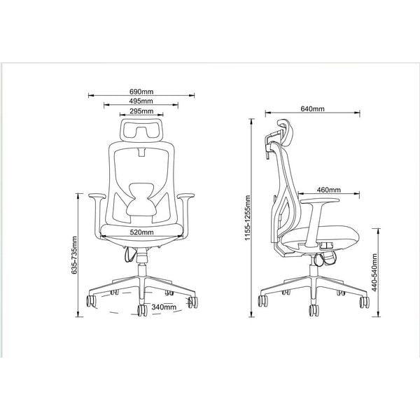 BSJ-Q3201A 網背椅連頭枕(2024新款) - Brilliant Space Office Furniture Limited