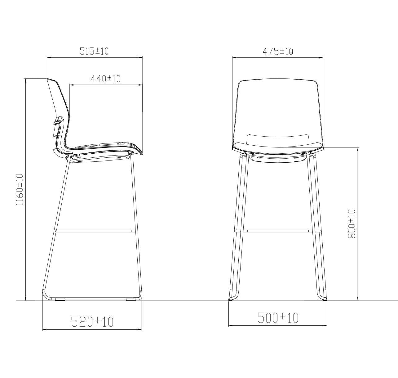 BSJ-ESN005C 高腳多功能弓型脚📢 - Brilliant Space Office Furniture Limited