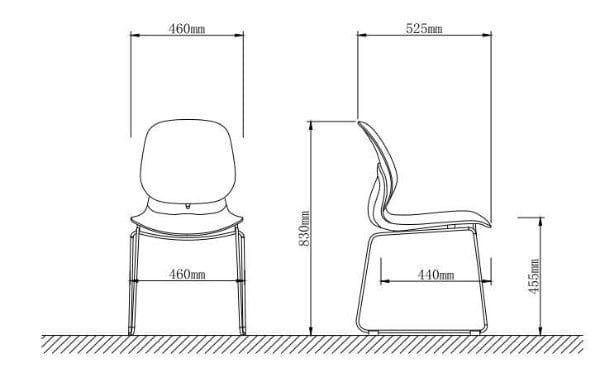 BSJ-CL-72306D 弓字多功能叠椅📢 - Brilliant Space Office Furniture Limited