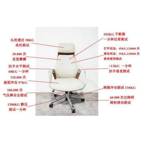 BSJ-H203DP 大班椅高背全真皮配扶手 - Brilliant Space Office Furniture Limited