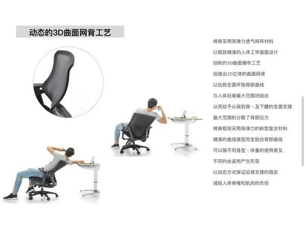 BSJ-J202H 行政網椅配謢脊升降扶手/頭枕