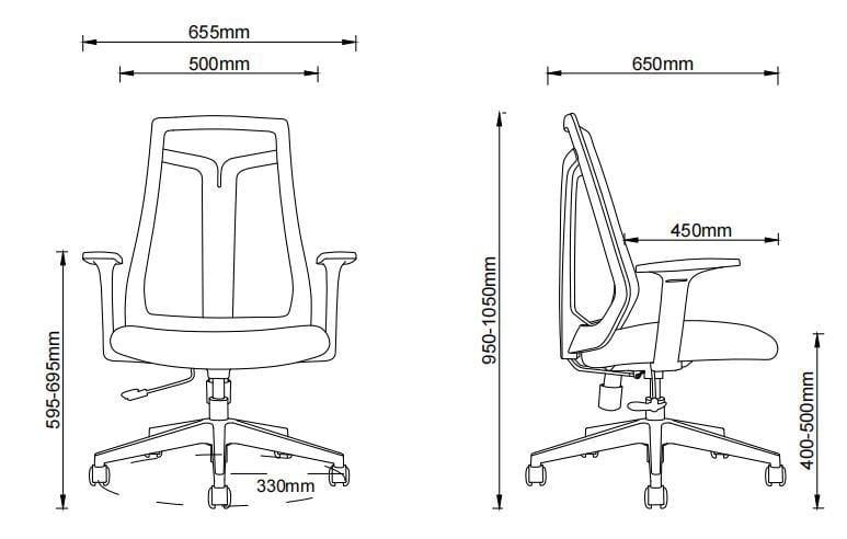 BSJ-62230U 職員網背椅,經濟之選😃 - Brilliant Space Office Furniture Limited