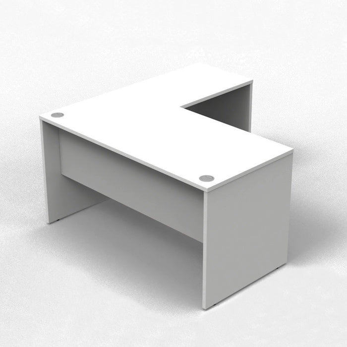 雙面板L形獨立卓淺灰色 - Brilliant Space Office Furniture