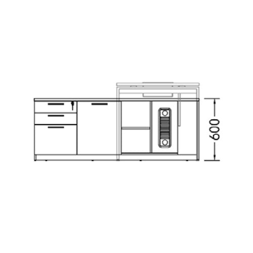 BSG-Suit-N  L Shape Desk Series - L  工作檯 - Brilliant Space Office Furniture Limited