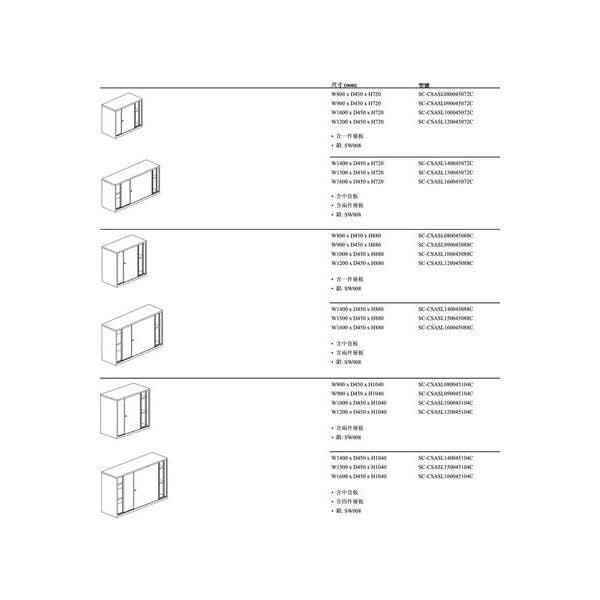 金屬製移門櫃 Sliding Door Cabinet - Brilliant Space Office Furniture Limited