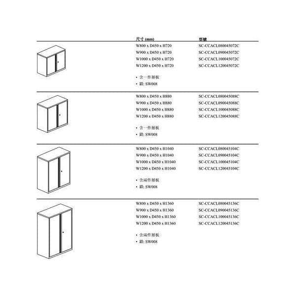 金屬製雙掩門文件櫃 Double Swing Door Cabinet - Brilliant Space Office Furniture Limited