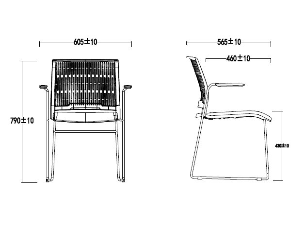 BSJ-HY2252B 多功能弓型脚架叠椅連扶手📢(可加推車) - Brilliant Space Office Furniture Limited