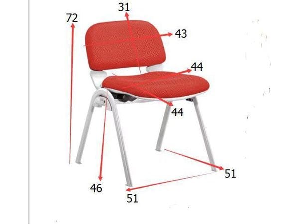 BSJ-Q229 多功能布椅配寫字板(噴粉)