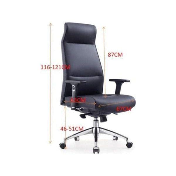 BSC-12902A-5 大班椅半真皮配扶手 - Brilliant Space Office Furniture Limited