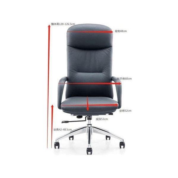 BSJ-920053A 大班椅半真皮配扶手 - Brilliant Space Office Furniture Limited