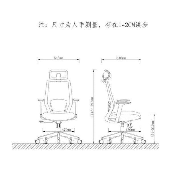 BSJ-72206-DP 行政網椅配升降扶手/頭枕 - Brilliant Space Office Furniture Limited