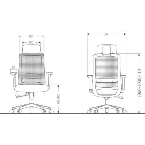 BSJ-U8235 承重力高網椅 - Brilliant Space Office Furniture Limited