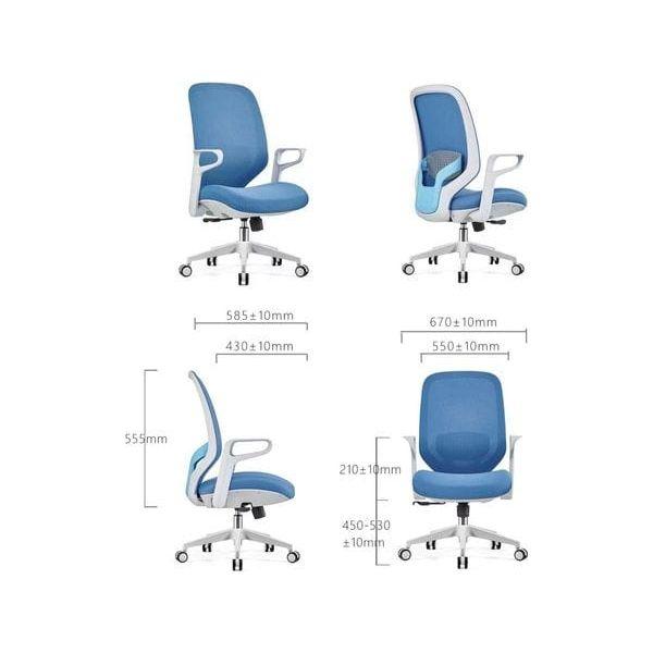 BSJ-M026 白框職員網背椅 - Brilliant Space Office Furniture Limited