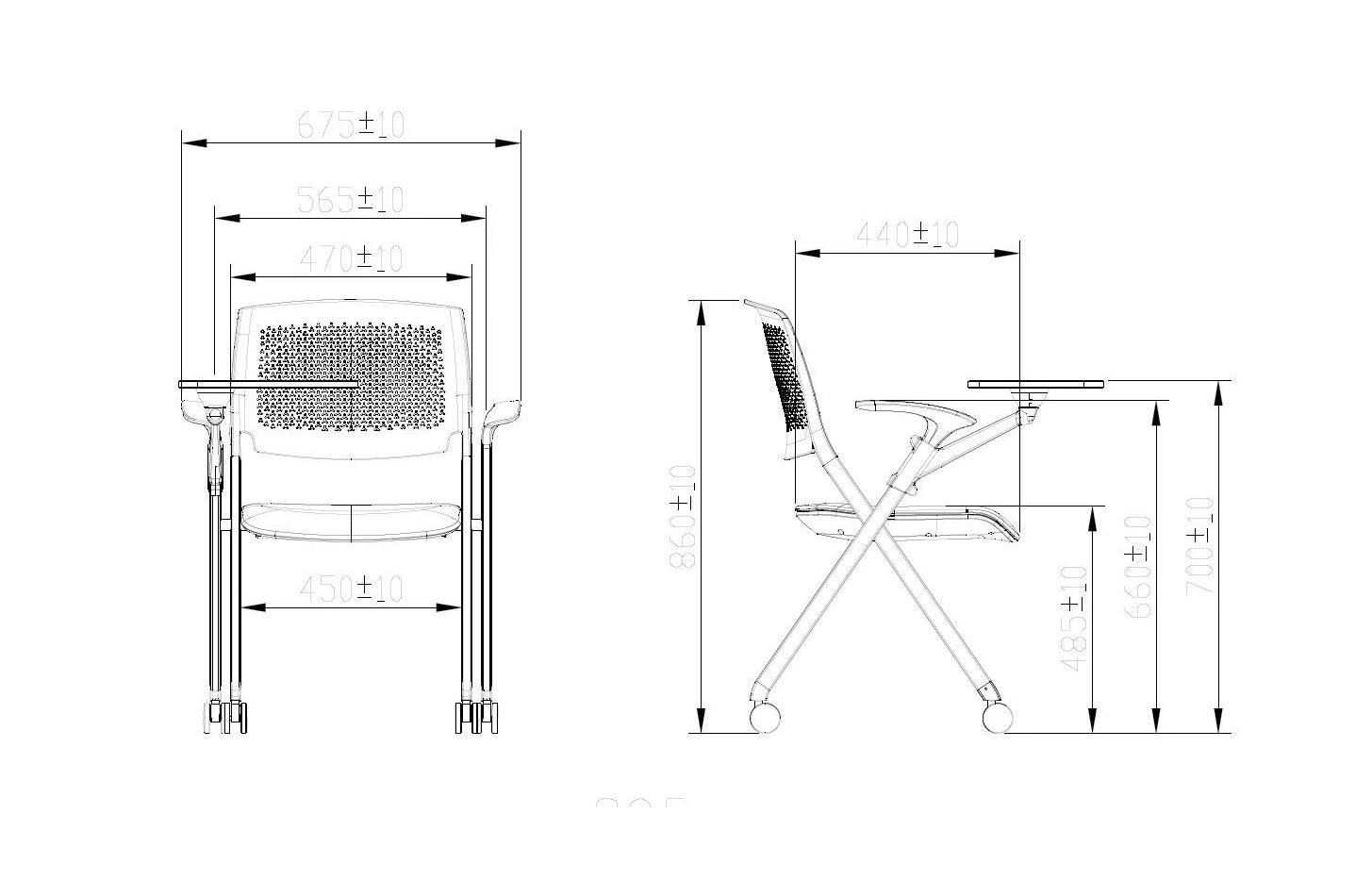 BSJ-LO-422 Training Chair-Brilliant Space