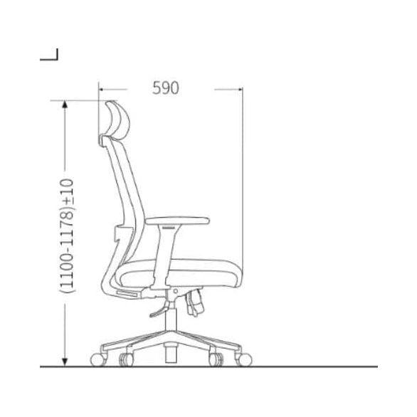 BSJ-U8235H 網椅連頭枕 (特價) - Brilliant Space Office Furniture Limited