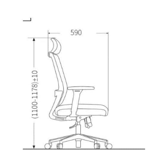 BSJ-U8235 承重力高網椅 - Brilliant Space Office Furniture Limited