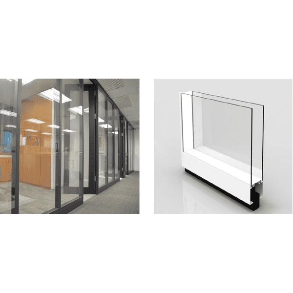 雙層清玻璃屏風 - Brilliant Space Office Furniture Limited