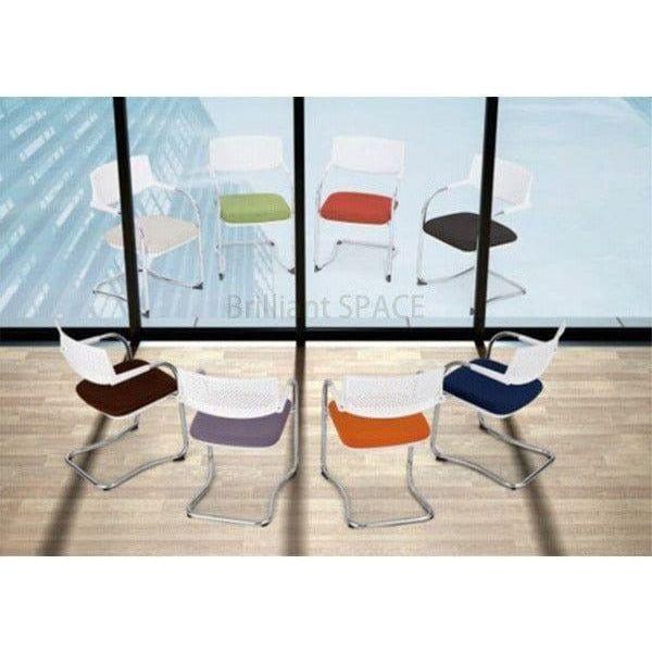 BSC-1272C 多功能弓型脚架布面客椅 - Brilliant Space Office Furniture Limited