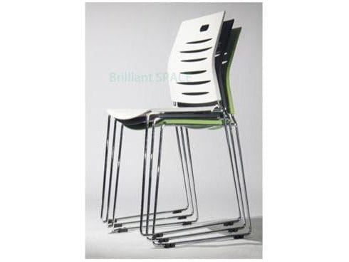 BSJ-B21 實心電鍍弓型腳架多功能椅叠椅